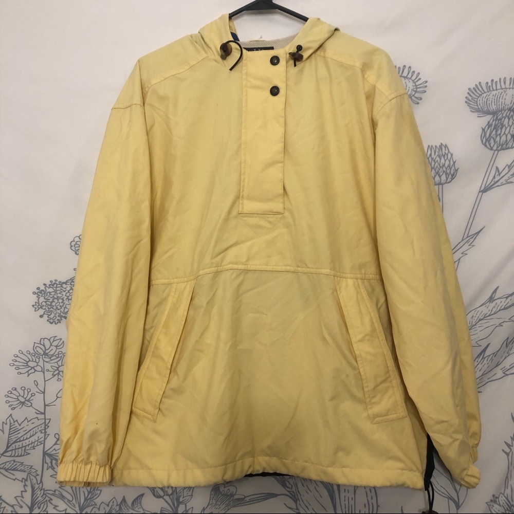 Cutter and Buck yellow windbreaker hoodie